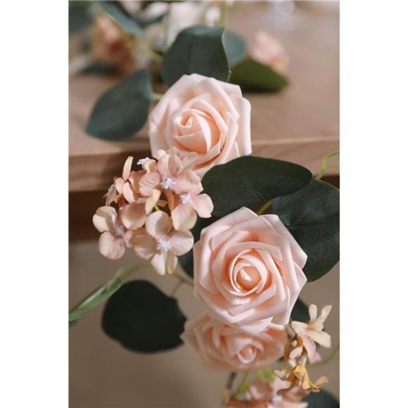 Artificial Flowers Combo Box Set Gradient Color Flower Leaf w/ Stems DIY Wedding - Picture 5 of 6
